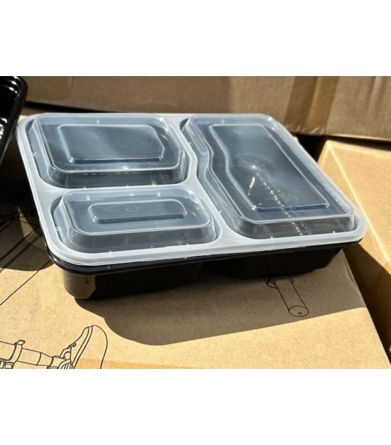 3 Compartment 50 Pack 34 oz  Food Storage Containers with Lids. EXW Los Angeles